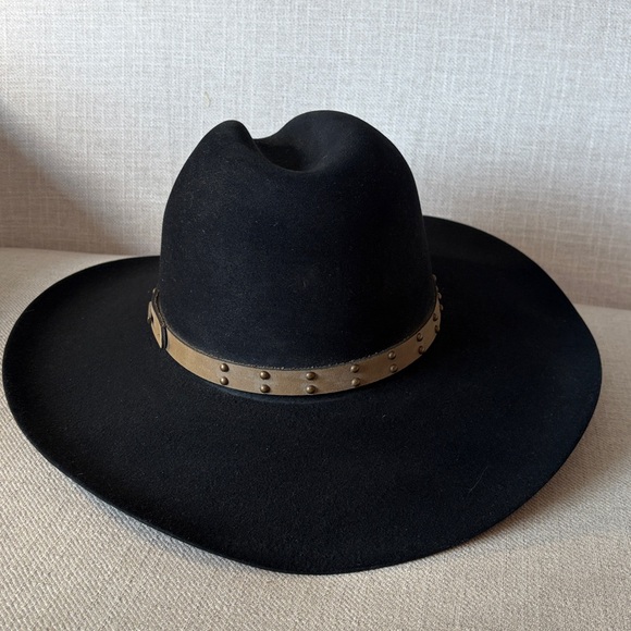 Stetson Size 7.5 Black Vintage 4X Beaver Cowboy Western Felt Hat - Picture 4 of 15